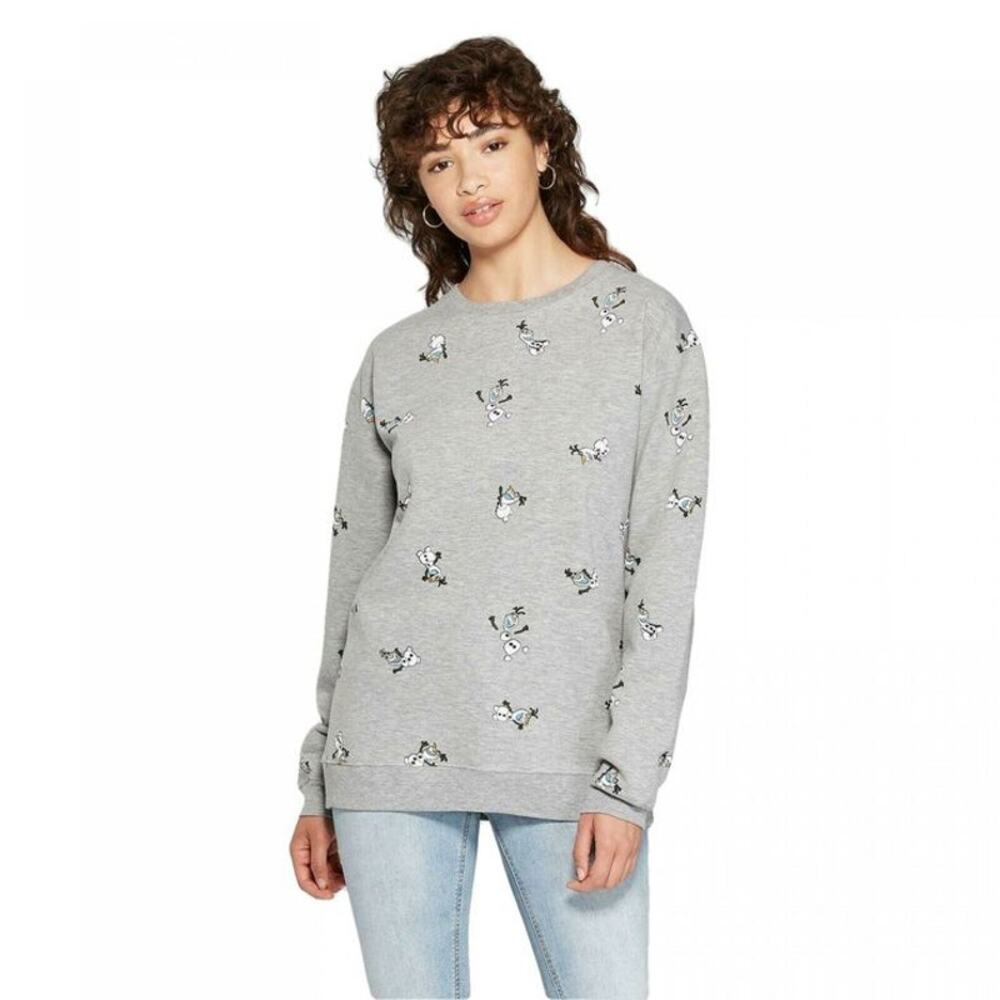 Disney Frozen Olaf Heather Grey Sweatshirt Size small